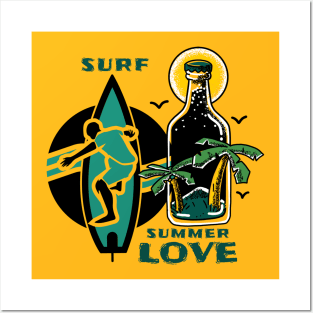 The 3 most important things in life: surf, surf, surf. Posters and Art